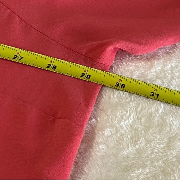 LANE BRYANT / Coral Pop Over Long Sleeve Blouse Size 26/28 - Picture 8 of 10